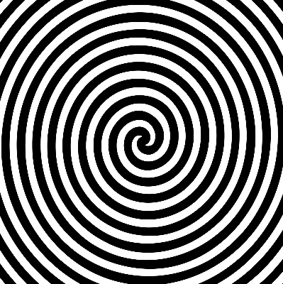 Verduisterend rolgordijn voor balkondeur in de uitvoering Hypnotiserende cirkel