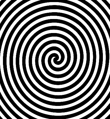 Verduisterend rolgordijn voor balkondeur in de uitvoering Hypnotiserende cirkel