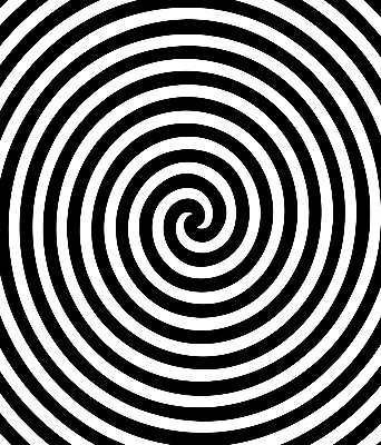 Verduisterend rolgordijn voor balkondeur in de uitvoering Hypnotiserende cirkel