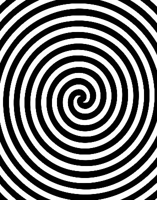 Verduisterend rolgordijn voor balkondeur in de uitvoering Hypnotiserende cirkel