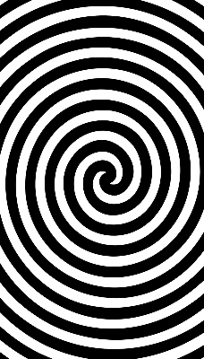 Verduisterend rolgordijn voor balkondeur in de uitvoering Hypnotiserende cirkel