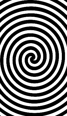 Verduisterend rolgordijn voor balkondeur in de uitvoering Hypnotiserende cirkel