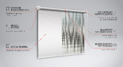 Verduisterend stoffen rolgordijn in spiegelabstractie