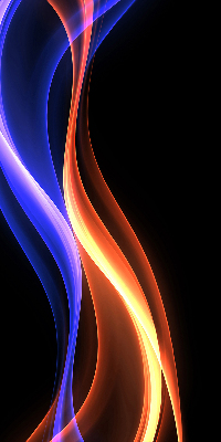 Verduisterend binnengordijn in oranje en blauwe animatie