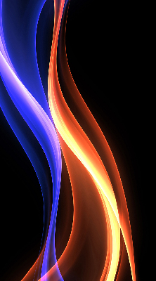 Verduisterend binnengordijn in oranje en blauwe animatie