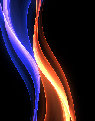 Verduisterend binnengordijn in oranje en blauwe animatie