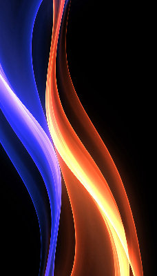 Verduisterend binnengordijn in oranje en blauwe animatie