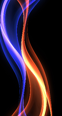 Verduisterend binnengordijn in oranje en blauwe animatie