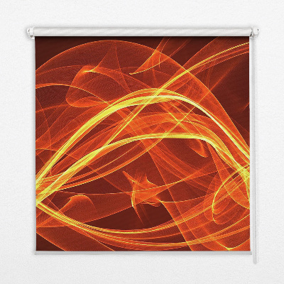 Verduisterend binnengordijn in oranje abstracte uitvoering