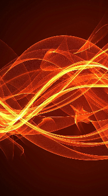 Verduisterend binnengordijn in oranje abstracte uitvoering