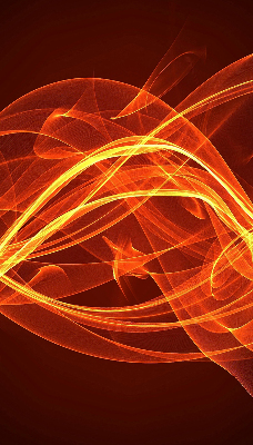 Verduisterend binnengordijn in oranje abstracte uitvoering