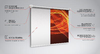 Verduisterend binnengordijn in oranje abstracte uitvoering