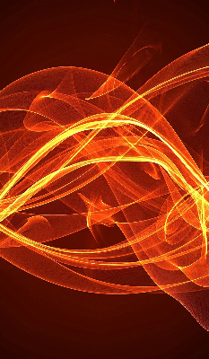 Verduisterend binnengordijn in oranje abstracte uitvoering