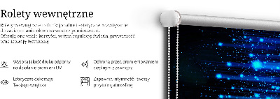Binnenshuis verduisterend rolgordijn in blauw hagel