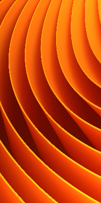 Verduisterend binnengordijn in oranje abstracte uitvoering