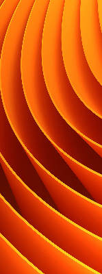 Verduisterend binnengordijn in oranje abstracte uitvoering
