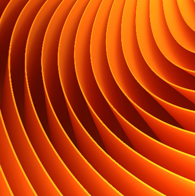 Verduisterend binnengordijn in oranje abstracte uitvoering