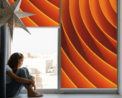 Verduisterend binnengordijn in oranje abstracte uitvoering