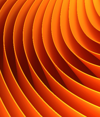 Verduisterend binnengordijn in oranje abstracte uitvoering