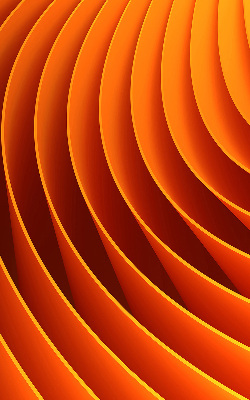 Verduisterend binnengordijn in oranje abstracte uitvoering