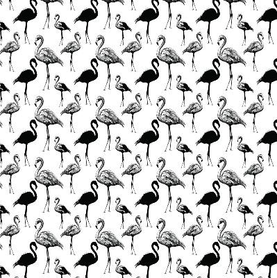 Verduisterend rolgordijn voor balkondeur zwart met flamingo's