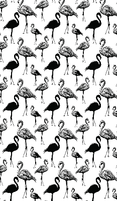 Verduisterend rolgordijn voor balkondeur zwart met flamingo's