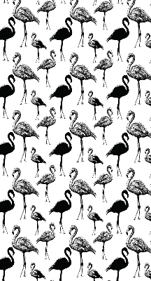 Verduisterend rolgordijn voor balkondeur zwart met flamingo's