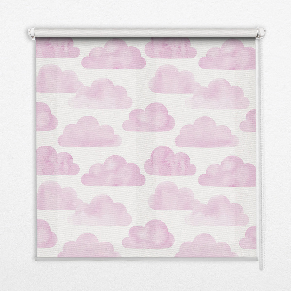 Verduisterend stoffen rolgordijn in de kleur roze wolken