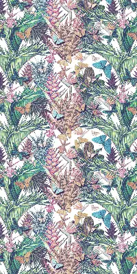 Verduisterend binnengordijn met vlinders op bloemen