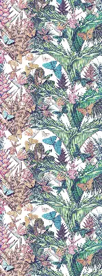 Verduisterend binnengordijn met vlinders op bloemen