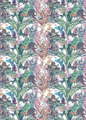 Verduisterend binnengordijn met vlinders op bloemen