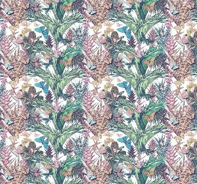 Verduisterend binnengordijn met vlinders op bloemen