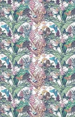 Verduisterend binnengordijn met vlinders op bloemen