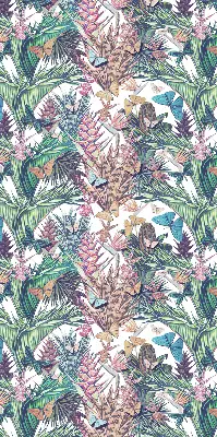 Verduisterend binnengordijn met vlinders op bloemen