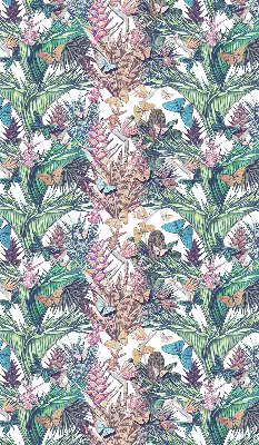 Verduisterend binnengordijn met vlinders op bloemen