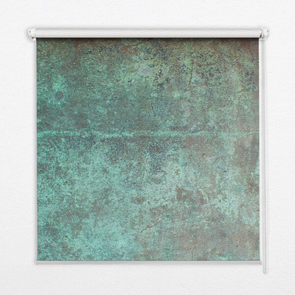 Verduisterend stoffen rolgordijn in groene uitvoering van plaatmetaal
