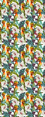 Binnenshuis verduisterend rolgordijn met vogels- en bloemenprint