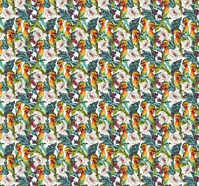 Binnenshuis verduisterend rolgordijn met vogels- en bloemenprint