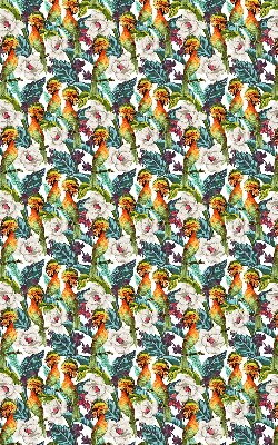 Binnenshuis verduisterend rolgordijn met vogels- en bloemenprint