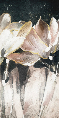 Verduisterend raamrolgordijn voor binnen geschilderde bloemen