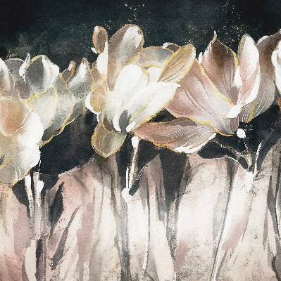 Verduisterend raamrolgordijn voor binnen geschilderde bloemen