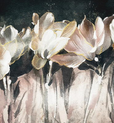 Verduisterend raamrolgordijn voor binnen geschilderde bloemen