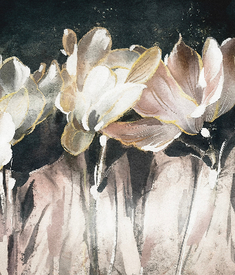 Verduisterend raamrolgordijn voor binnen geschilderde bloemen