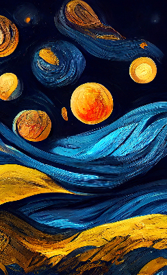Verduisterend stoffen rolgordijn met de naam Planeten