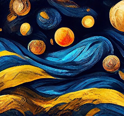 Verduisterend stoffen rolgordijn met de naam Planeten