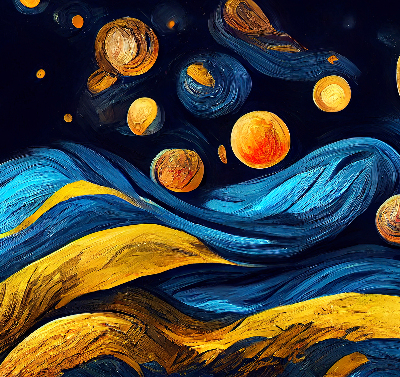 Verduisterend stoffen rolgordijn met de naam Planeten