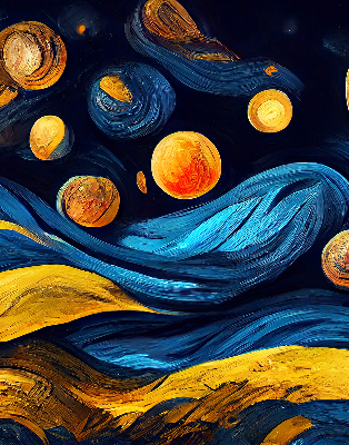 Verduisterend stoffen rolgordijn met de naam Planeten