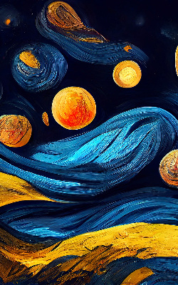 Verduisterend stoffen rolgordijn met de naam Planeten