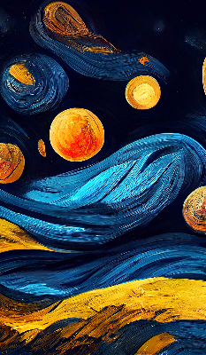 Verduisterend stoffen rolgordijn met de naam Planeten