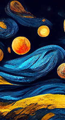 Verduisterend stoffen rolgordijn met de naam Planeten